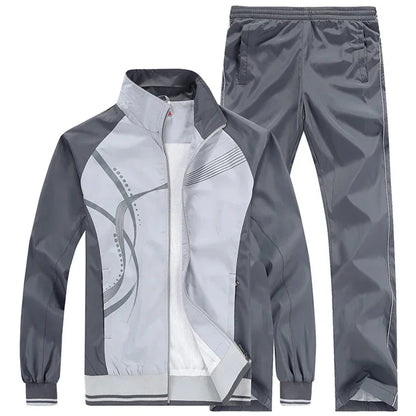 Men's Casual Tracksuit Running Jogging Athletic Sports Set Fitness 2 Pieces Jacket + Sweatpants Basketball Football Track Suits