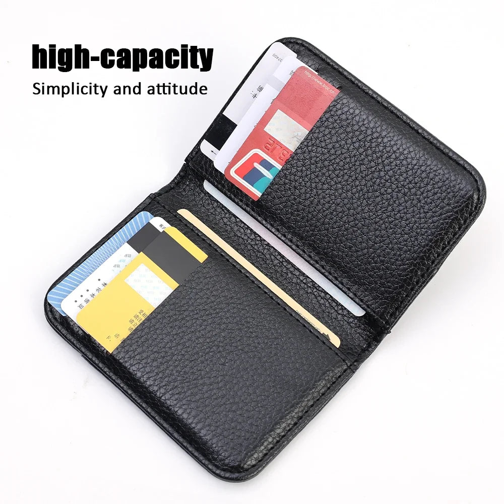 Portable Super Slim Soft Wallet PU Leather Mini Credit Card Wallet Purse Card Holders Men Wallet Thin Small Short Wallets