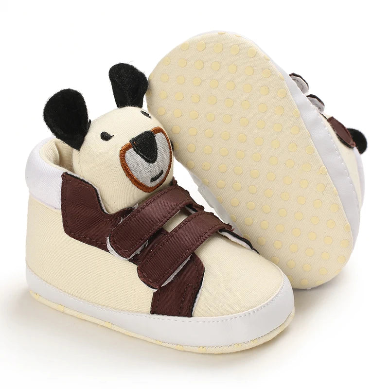 Classic Baby Shoe Boy Girl Baby Cute Animal Face Casual Flat Sneaker First Baby Ankle Boot Cotton Non-slip Warm Walking Shoes