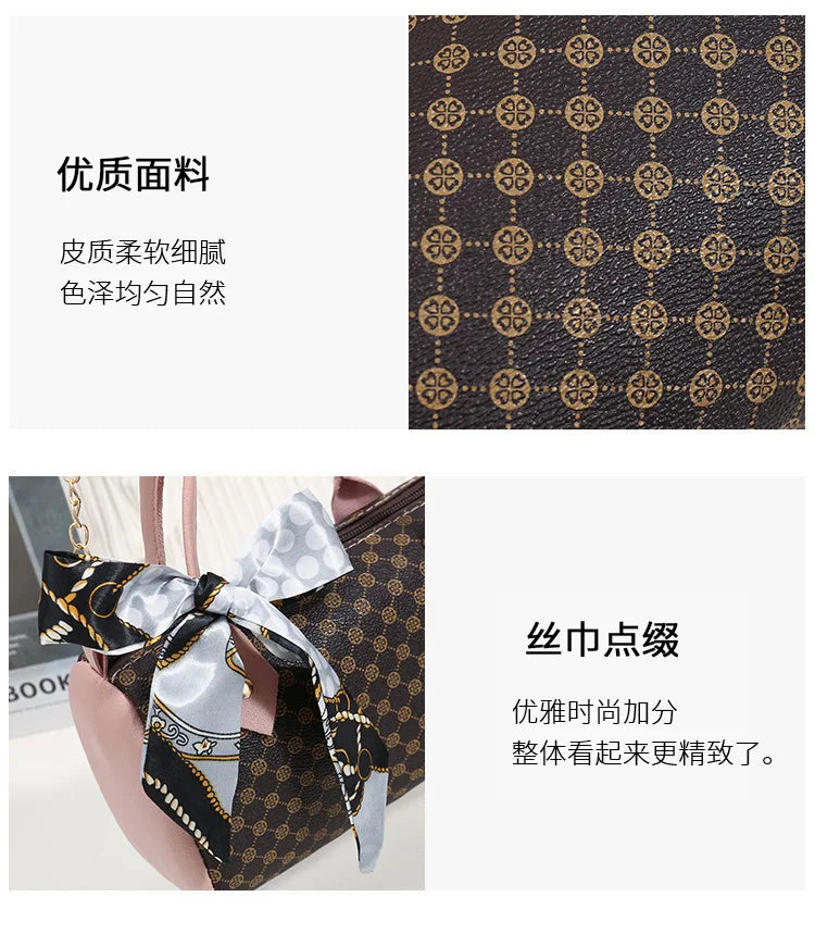 2024 Fashion Women's Bag, Fashionable Women's Bag, Silk scarf ladies Handbag, European And American One Shoulder Crossbody Bag