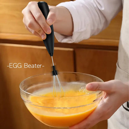 Hand Blender Electric Egg Beater Milk Frother Handheld, Mini Electric Drink Mixer Foamer with Stand for Coffee Lattes