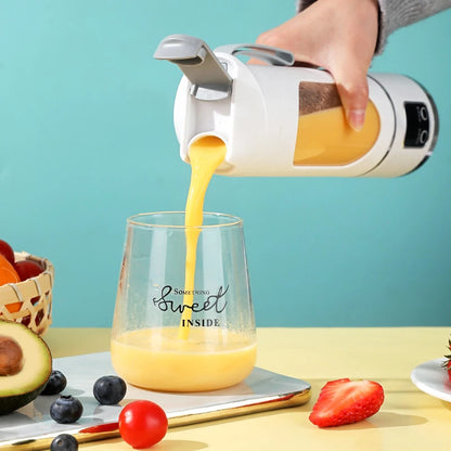 Portable Fruit Juice Blender Small Electric Juicer 12 Blade Head Juicer Cup Mixer Machine Smoothies Blender for Home 3000mAH