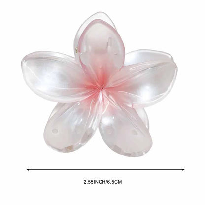 Gradient Red Egg Flower Acrylic Hair Clip for Women Hair Claws Crab Barrette Hawaiian Headwear Summer Girls Hair Accessories