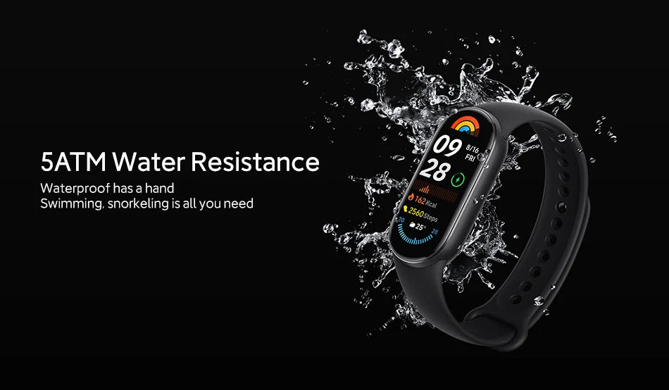 Global Version Xiaomi Smart Band 9 1.62" AMOLED Display 21 Day Battery Heart Rate Blood Oxygen Monitoring Sport Watch Waterproof