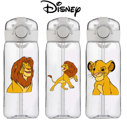 400ML Disney Water Cup Large Capacity Food Grade Plastic Heat Resistant Kettle Cartoon The Lion King Simba Boy Student Cup Gift