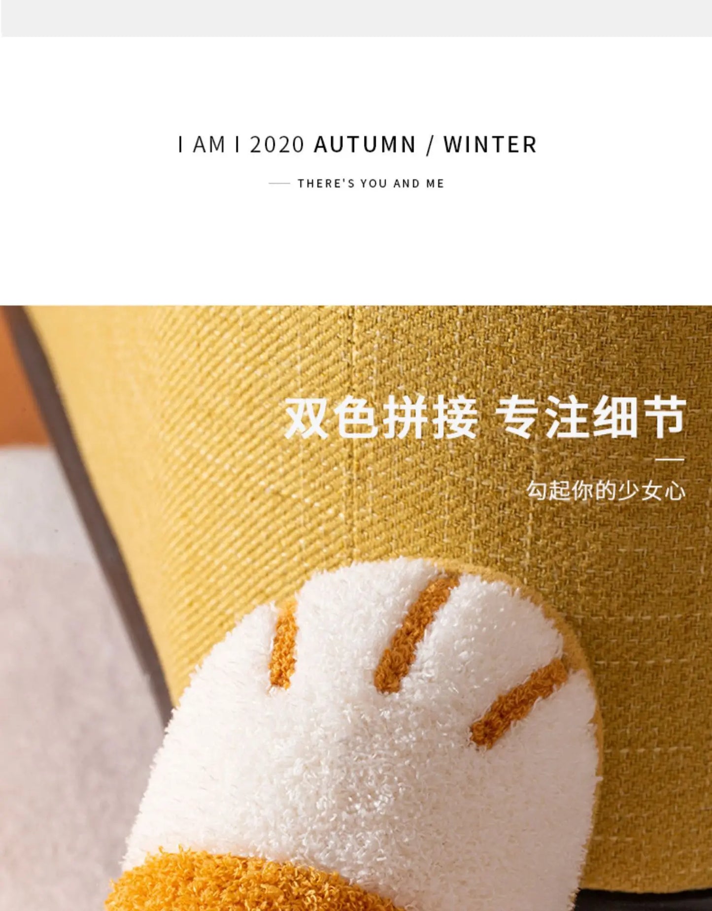 Winter Warm Plush Slippers Cute Cat Paw Designer House Women Fur Slippers Floor Mute Bedroom Lovers Indoor Fluffy Shoes2024