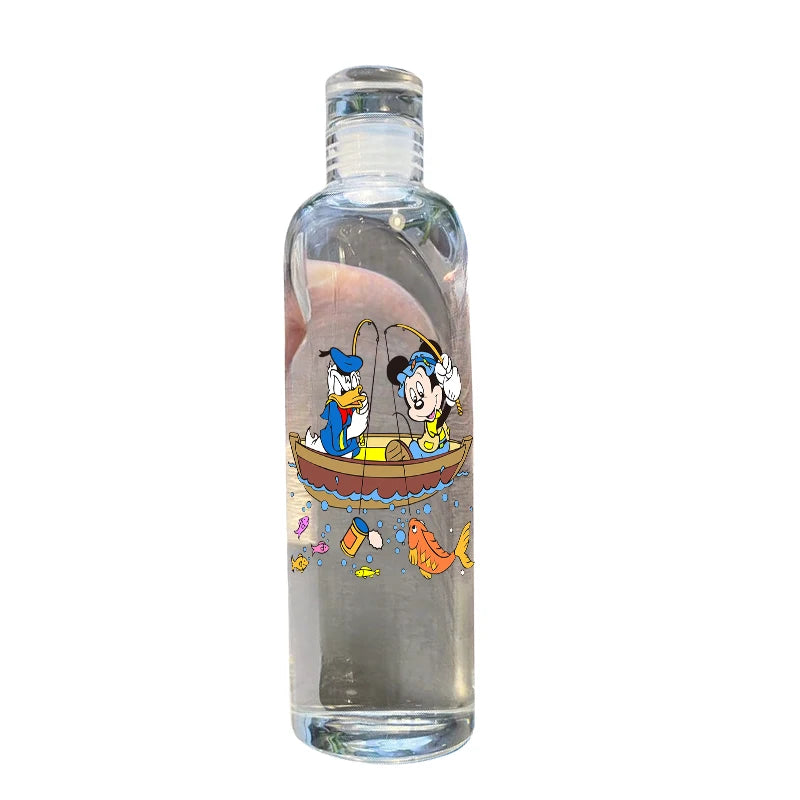 Disney Mickey Mouse Good-looking Women's Ins Cup Transparent Plastic Portable Large Capacity Time Scale Portable Drinking Water