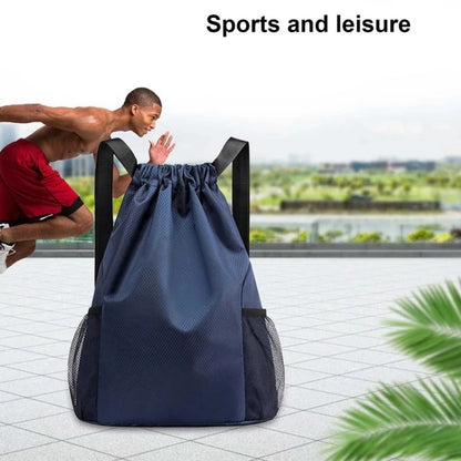 Men/Women Drawstring Pocket Backpack Oxford Backpack Large Capacity Drawstring Travel Bag Fitness Sports Bag