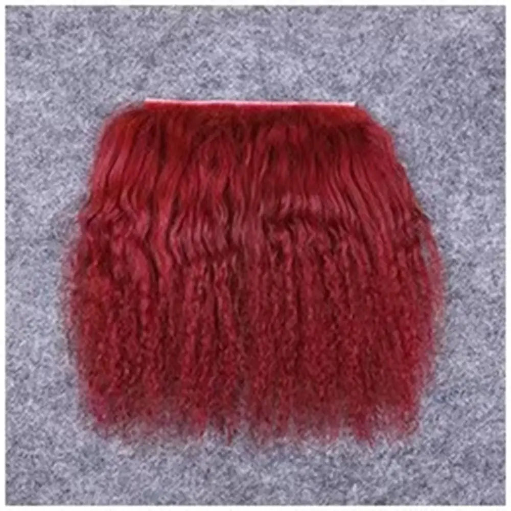 High Quality Sheepskin Wool Lamb Fur Pelt Hair Row Curly Hair Extensions BJD SD Blyth Dolls Wigs Hair Wefts Accessories