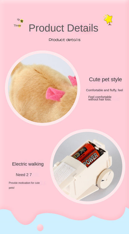 New Popular Electric Rabbit Hamster Rolling Ball Playing Cat Electronic Plush Dog Cat Machine Pet Toys