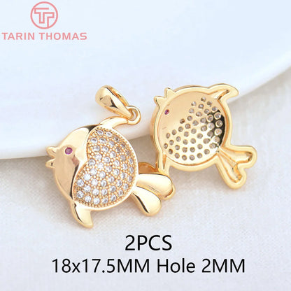 (129) 12x23MM 24K Gold Color Plated Brass Fish Charms Pendants High Quality Jewelry Accessories