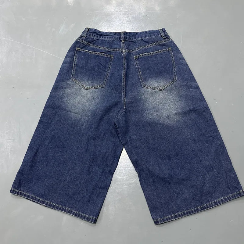 IEFB Sommer herren Denim Hosen Alt Blau Gewaschen Männlichen Jeans Gerade Casual Menwear Lose Breite Bein Hosen Neue Mode 9C354