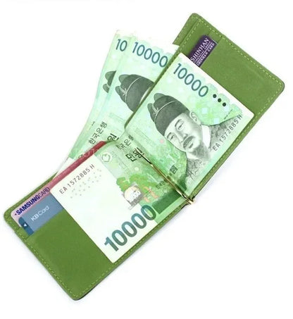 New Solid Color Men Wallet Small Short Skin Wallets Purses PU Leather Money Clips Sollid Thin Wallet  Men Purses 4 Colors