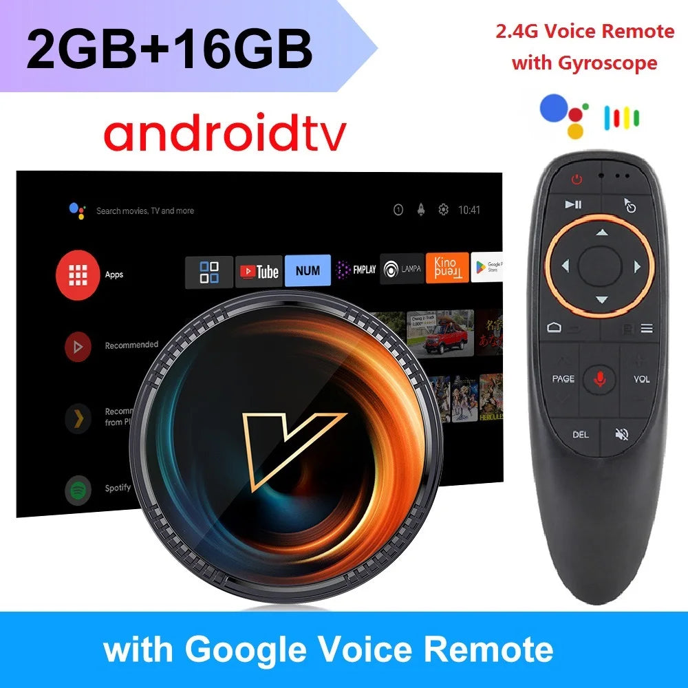 VONTAR W2 ATV AndroidTV 11.0 Smart TV Box Amlogic S905W2 Google Spracheingabe 8K Video 4K@60fps AV1 Dual WLAN BT4.0 Media Player