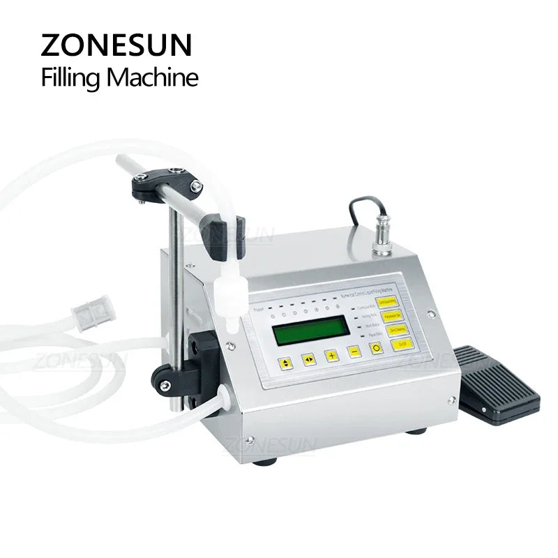 ZONESUN Small GFK-160A 5-3500ml Digital Control Liquid Juice Water Liquid Filling Machine Dosing Filler Bottle with Pedal