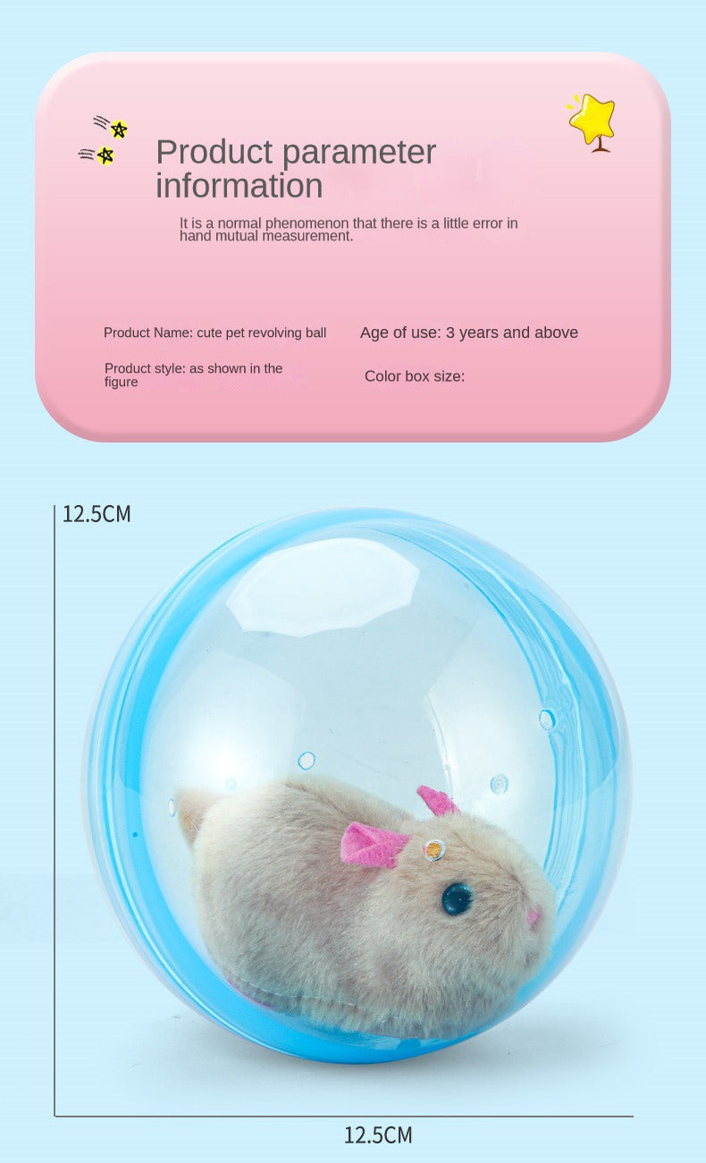 New Popular Electric Rabbit Hamster Rolling Ball Playing Cat Electronic Plush Dog Cat Machine Pet Toys