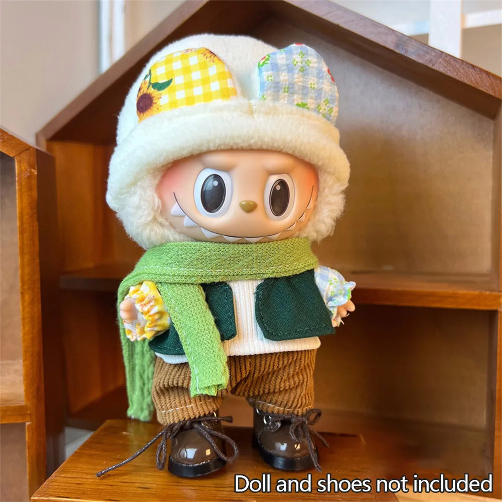 Mini Plush Doll'S Clothes Outfit Accessories For Korea Kpop Exo Labubu V1 V2 Idol Dolls Pit strip climbing suit Clothing Gift