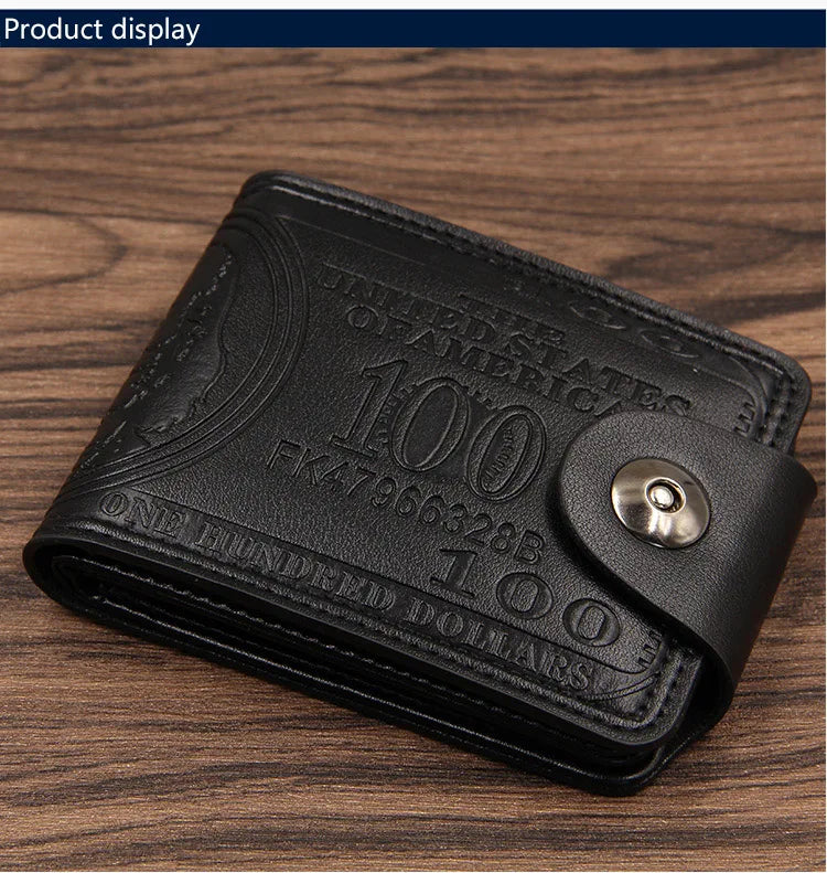 New Short Men Wallets ID Card Holder Male Wallet Small Money Clips Engraving Wallet High Quality PU Leather Man Purses Wallets