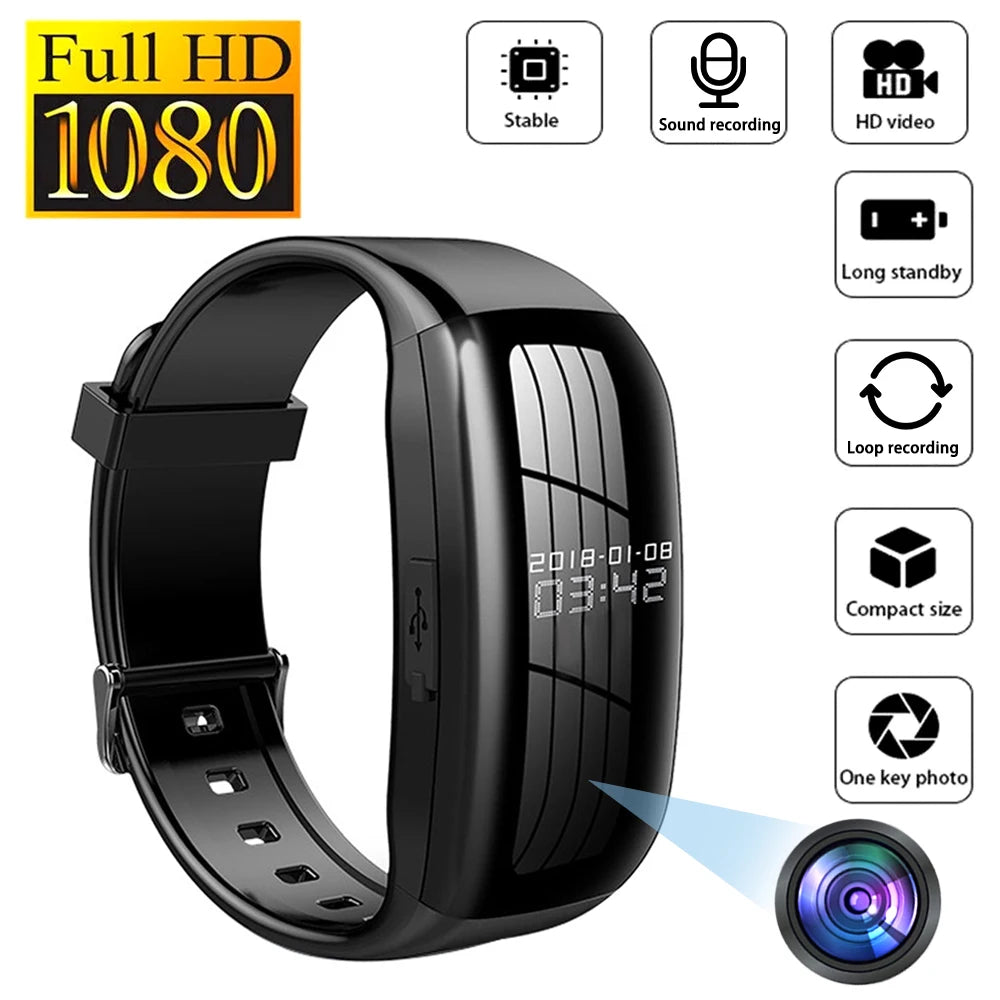 8-256GB Video Mini Camera Watch Audio Voice Recorder Bracelet USB Flash Driver Dictaphone Noise Reduce Sound Recording Wristband