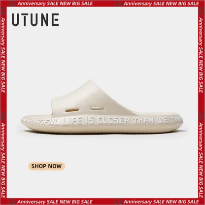 UTUNE Men's Letter Relief Summer Sandals Comfortable And Simple women’s shoes Beach Shoes Indoor Non Slip Bathroom Sandals