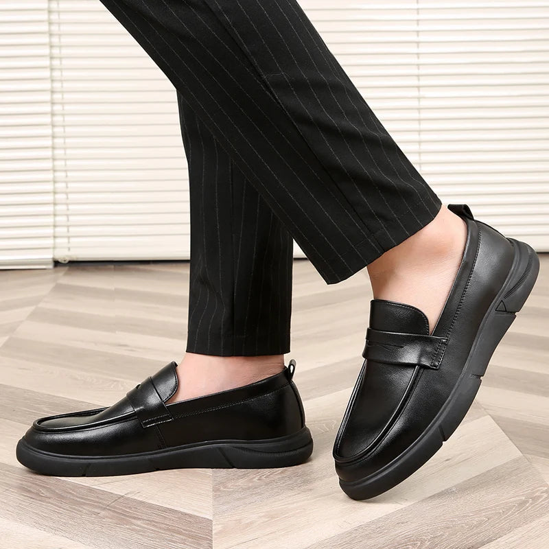 Genuine Leather Loafers Men New Comfy Men's Boat Flats Fashion Brand Style Man Casual Shoes Versatile Dress Footwear Drive Shoes