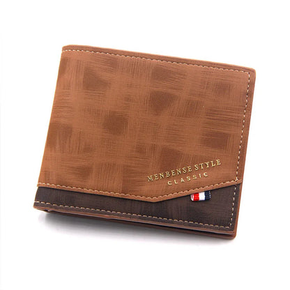 Short Men Wallets Slim Classic Coin Pocket Photo Holder Small Male Wallet Quality Card Holder Frosted Leather Men Purses