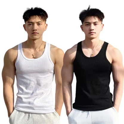 Summer Solid Square Neck Tank Top Cotton Black White Gray Women Men Plus Size Clothing Tank Singlets Sleeveless Fitness Vest