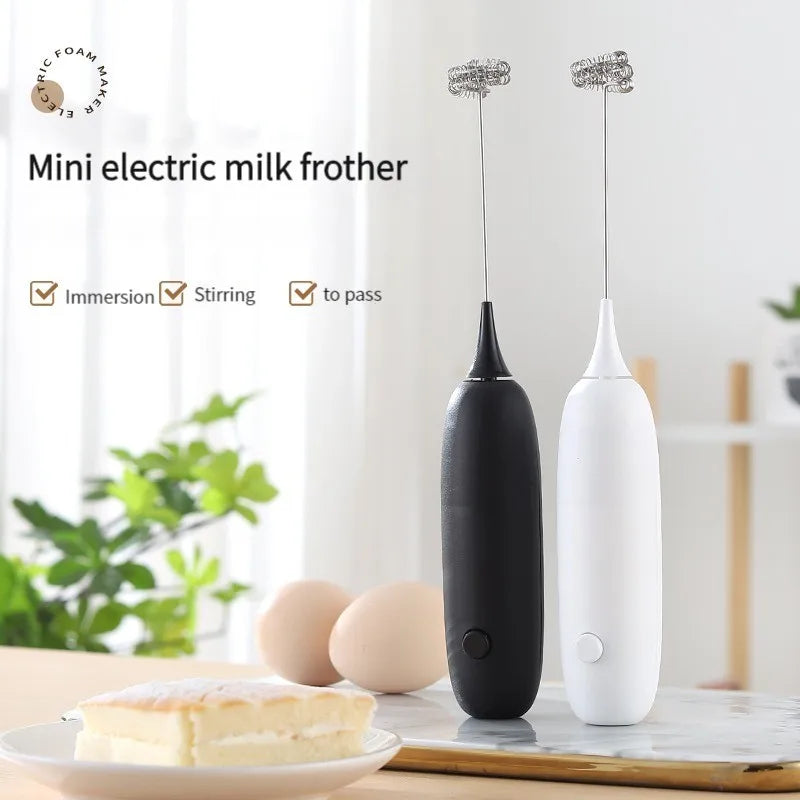 1PC Battery Model Handheld Egg Beater Froth Mixer Kitchen Automatic Coffee Milk Foaming Mixer Kitchen Whisk Tools