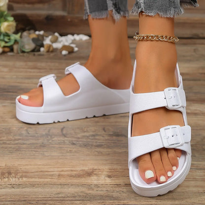 Summer Women Slippers Platform Sandals EVA Thick Sole Slides flip flops Beach Shoes Pink Red Black White 2024 Outdoor Shoes