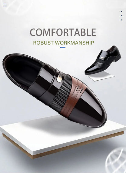 Oxford Shoes Men's Luxury Lacquer Wedding Shoe Pointed Toe Dress Shoes for Men Classic Business Men Leather Shoes Big Size 38-48