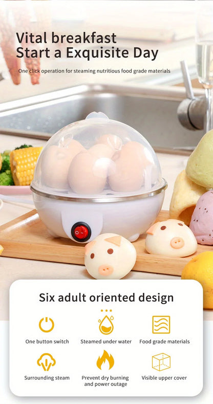 Egg Cooker Automatic Power Off Home Small 1-person Multi-Functional Steamed Egg Custard Boiled Egg Machine Breakfast Artifact