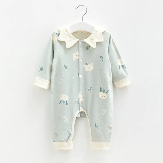 Baby Bodysuit Pure Cotton Boneless Pajamas Newborn Baby Romper Lovely Foreignly Cute Long Sleeve Bodysuit Autumn