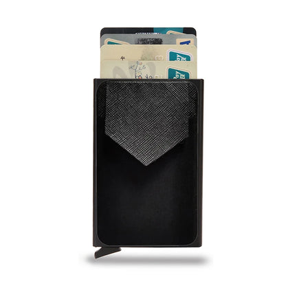 Rfid Smart Credit Card Holder Wallets Metal Slim Pop Up Minimalist Men Wallets Black Male Purse Money Bags Carteira Masculina