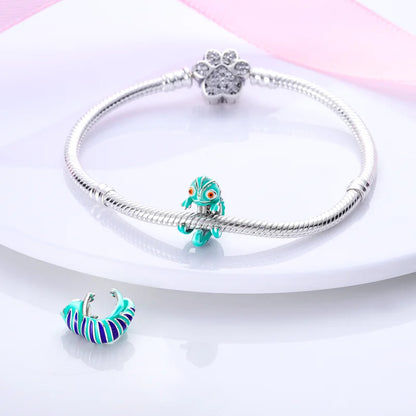 925 Silver Animal Series Hedgehog Owl Chameleon Charm Beads Fit Pandora Bracelets DIY Anniversary Party Birthday Gifts Jewelry