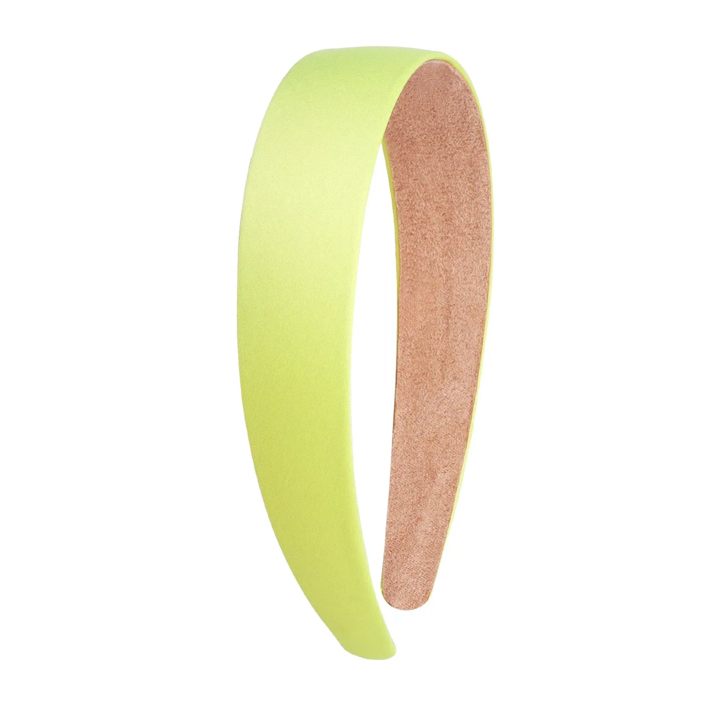 1/2 stücke Plain 3CM Breite Satin Stirnband Mädchen Stoff Überzogene Harz Haarbänder Kunststoff Haar Hoop Kinder Elastische Bänder Haar Zubehör