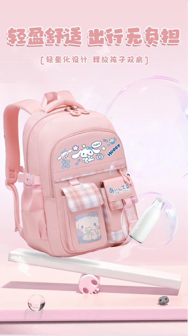 2024 new Sanrio Yugui Dog Schoolbag Schoolgirl Grade 1-6 high-capacity high-appearance minus load school backpack