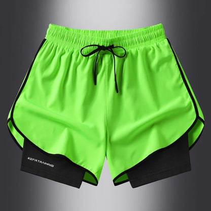 Sport Shorts Men Sportswear Double-deck Running Gym 2 In 1 Beach Jogging Bottoms Women Summer Fitness Training Quick Dry Shorts