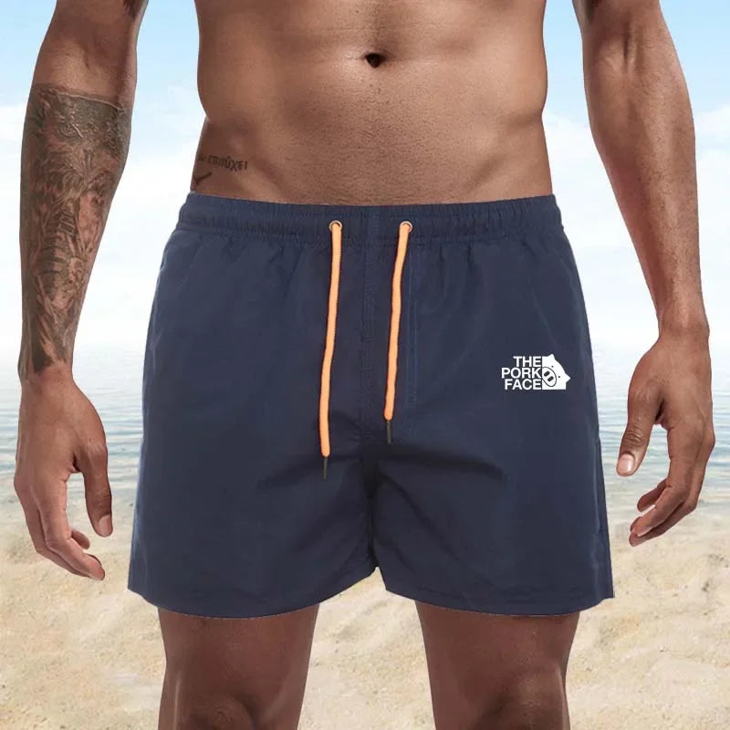 2024 Quick-drying Swimming Trunks Men's Swimsuit Swim Trunks Summer Bathing Pocket Beach Shorts Surf Drawstring Boxers S-4XL