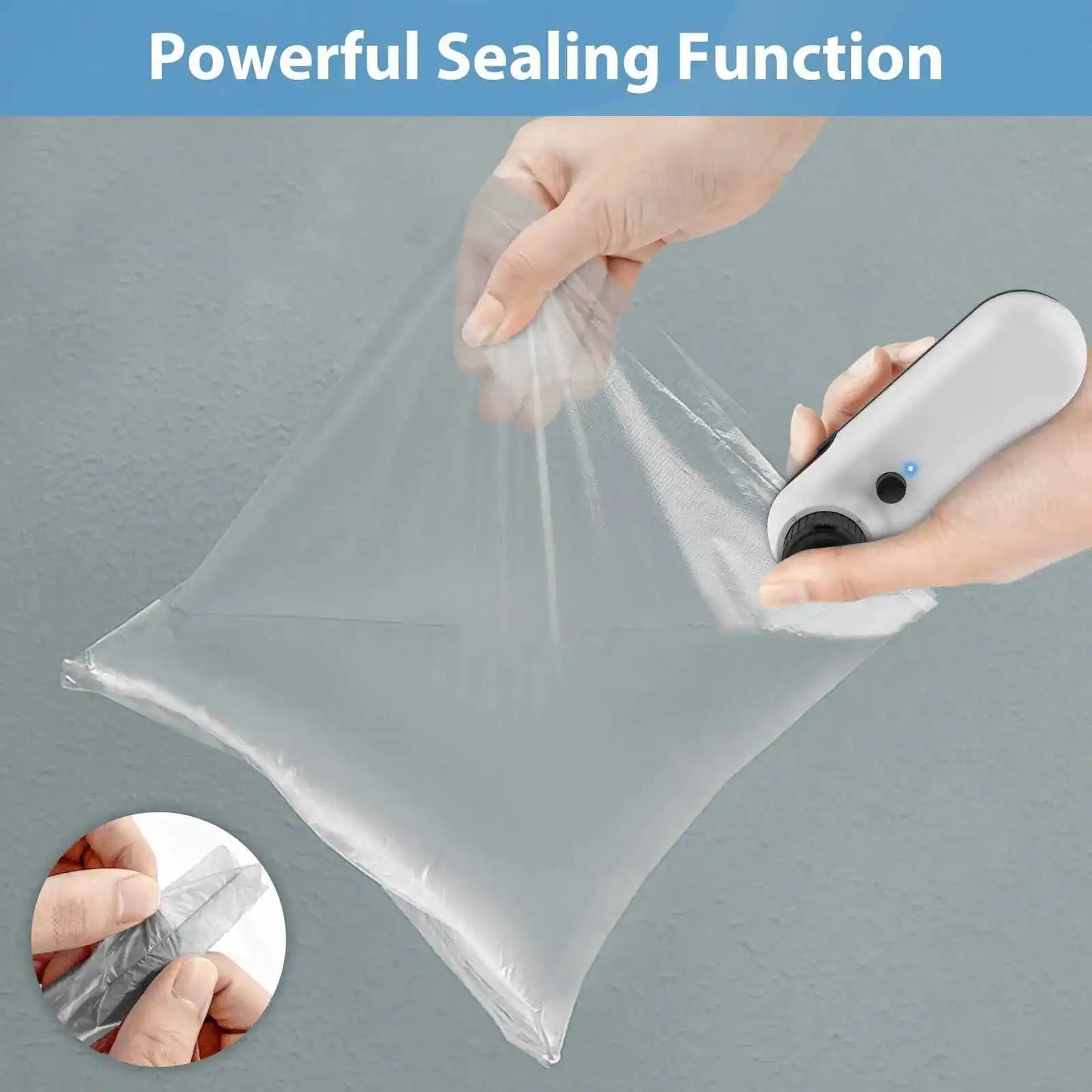 Rechargable 2 In 1 Bag Mini Heat Sealer, Storage Bag Plastic Package Snack Sealer Clip Bag Handheld Heat Sealer, Plastic Bag USB