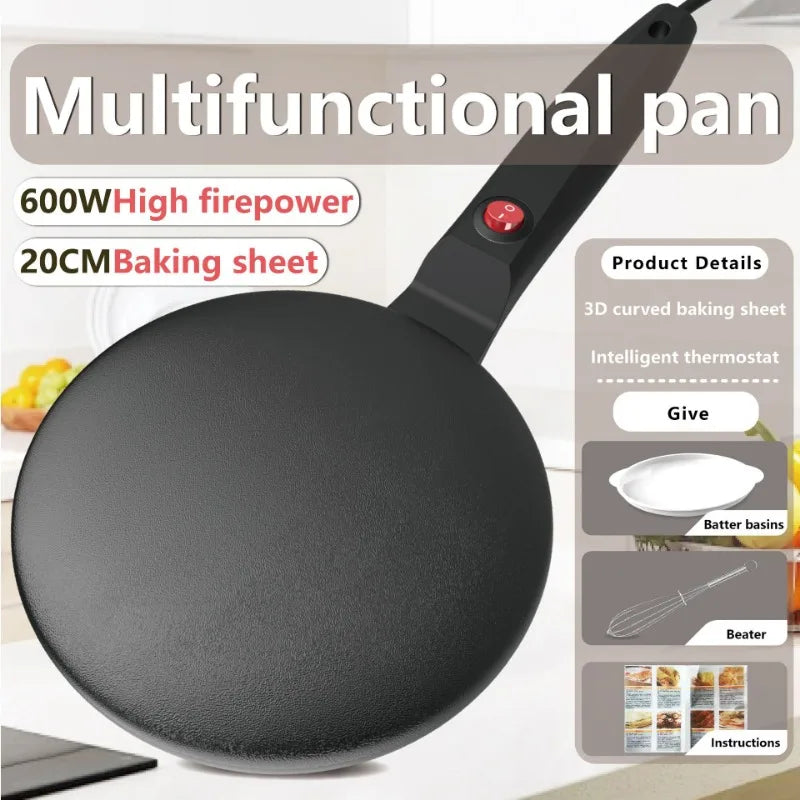 110V/220V Household Non-stick Pancake Machine Electric Crepe Baking Pan Instant Heating Spring roll Pastry Frying Grilling Plate