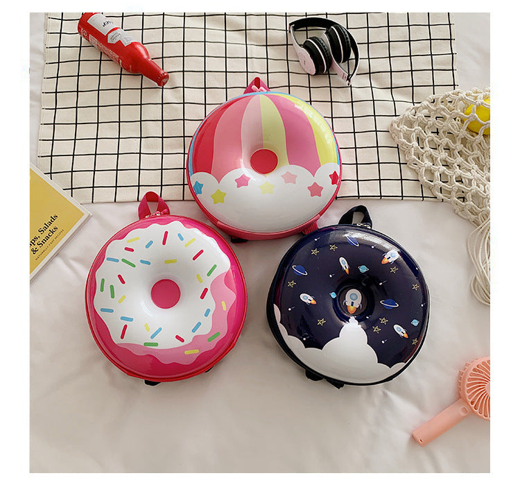 Cartoon Kids Backpack Cute Donut Eggshell Bag Fun Kindergarten Kids Backpack Boys Girls Backpack