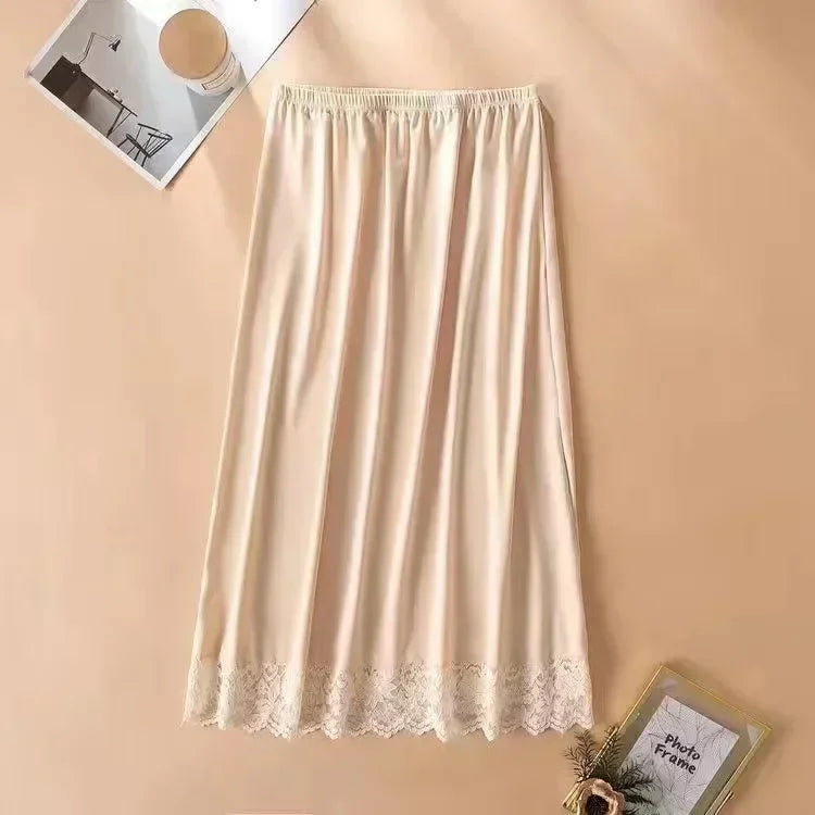 Basic Underskirt Modal Female Half Length Skirt Lace Slip Innerwear Short Skirt Women Half Slip Dress Petticoat