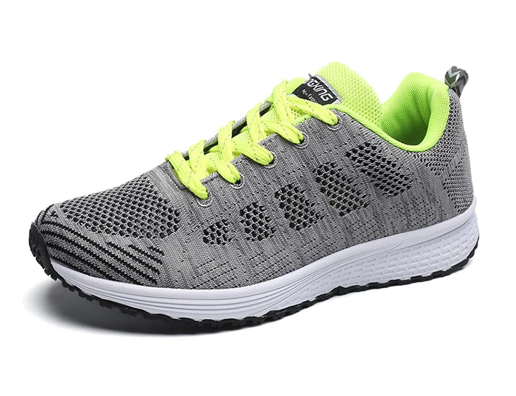 New Sneakers For Women Breathable Fashion Trainers Plus Size Women Sneakers Mesh Fabric Lace Up Women Shoes Female Footwear