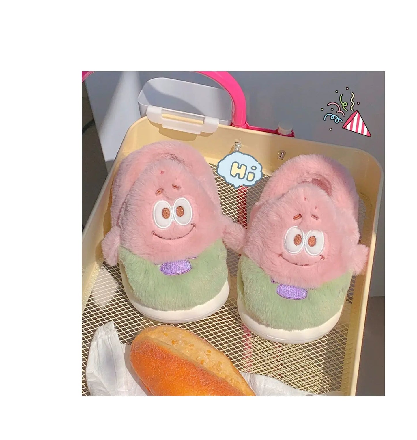 Parent-child Home Slippers Women Bedroom Non Slip Soft Sole Baby Shoes Winter Cute Plush Cotton Slippers Man Couple Slipper