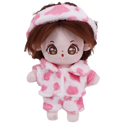 Doll Clothes For 20Cm Idol Dolls Lovely Plush Pajamas With Eye Mask Dress Stuffed Cotton Doll Toy Star EXO Clothing Accessories