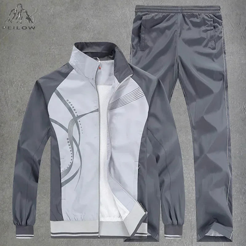 Men's Casual Tracksuit Running Jogging Athletic Sports Set Fitness 2 Pieces Jacket + Sweatpants Basketball Football Track Suits