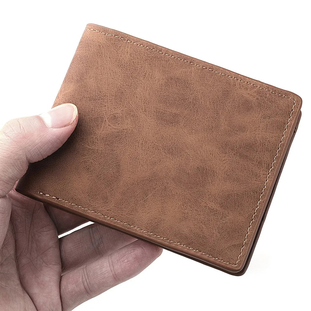 2023 New Wallet Men Short Dollar Clip Zipper Simple Soft Leather Lightweight