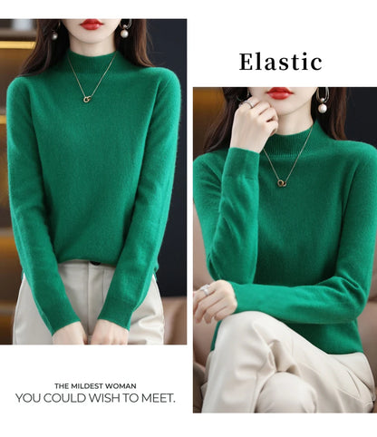 Cashmere Sweater Female 100% Merino Wool Winter Women Knitted Femme Pullover Top Winter Warm Women's 2024 New