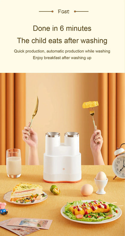 Automatic Rising Electric Egg Roll Maker Cup Double Omelette Master Fried Eggs Sausage Hot Dog Roller Boiler Breakfast Machine