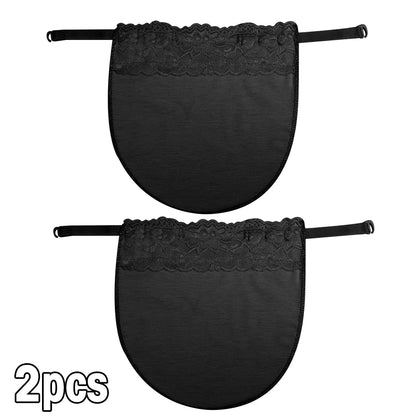 Women Invisible Anti Glare Underwear Lace Cleavage Cover Up Mock Camisole Bra Strapless Insert Wrapped Chest Intimates